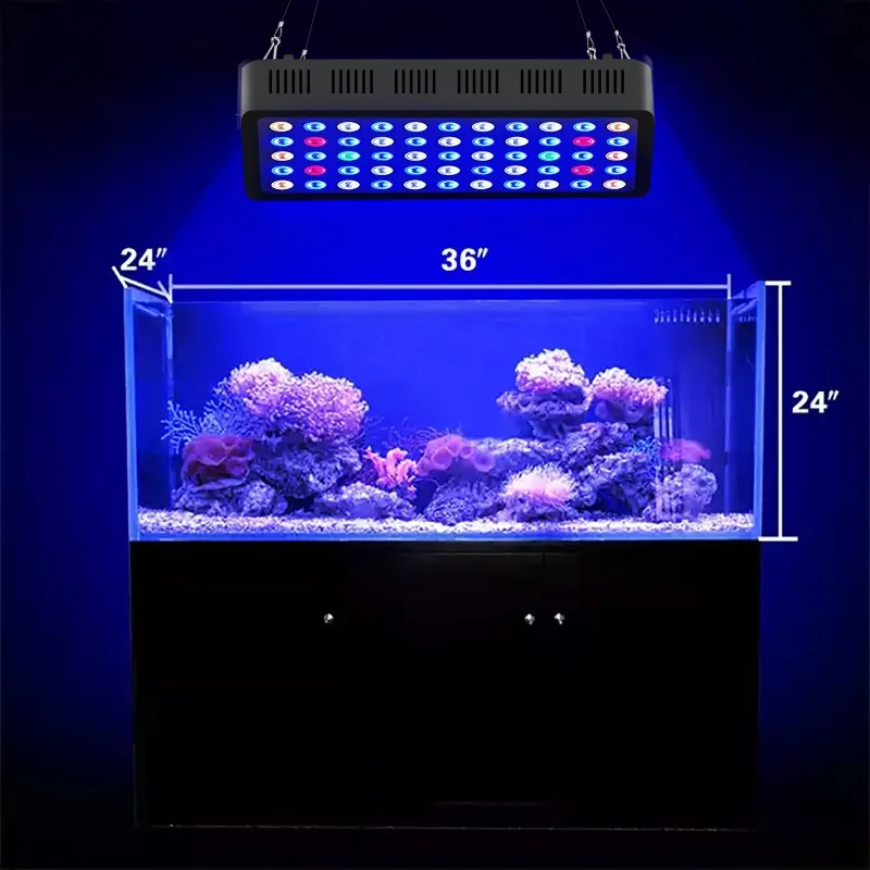 165W Aquarium Light Smart WIFI Dimming Timing Marine Fish Tank Light Aquarium Coral Aquarium Light