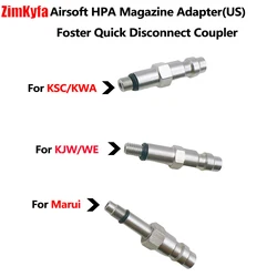 New HPA Magazine Taps Valve Adapter Male Foster Quick Disconnect Coupler For KSC/KWA,KJW/WE,Marui,VFC