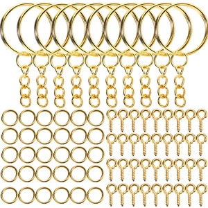 دبابيس العين ذات الكعب المفتوح ، مجموعات إكسسوارات صنع المجوهرات ، سلسلة مفاتيح راتنجات الايبوكسي DIY ، المعلقات ، سلاسل المفاتيح ، 110 قطعة أفضل 8 مبيعات مجموعة سلسلة مفاتيح راتنجات الايبوكسي - No7
