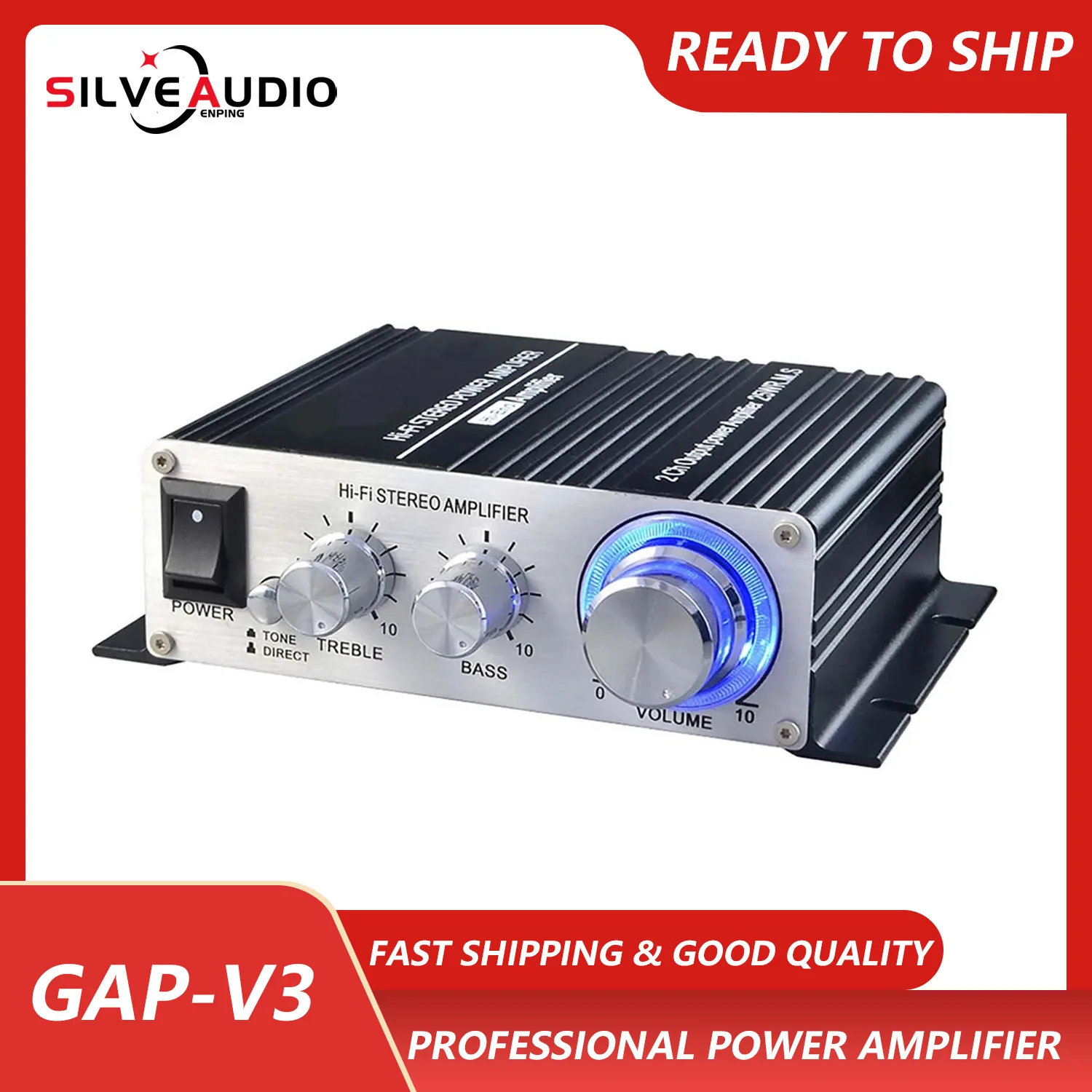 

GAP-V3 Car Power Amplifier Digital Player Hi-Fi Stereo Class-D 2CH RMS 20W BASS Audio Professional DIY Music Home AMP MP3