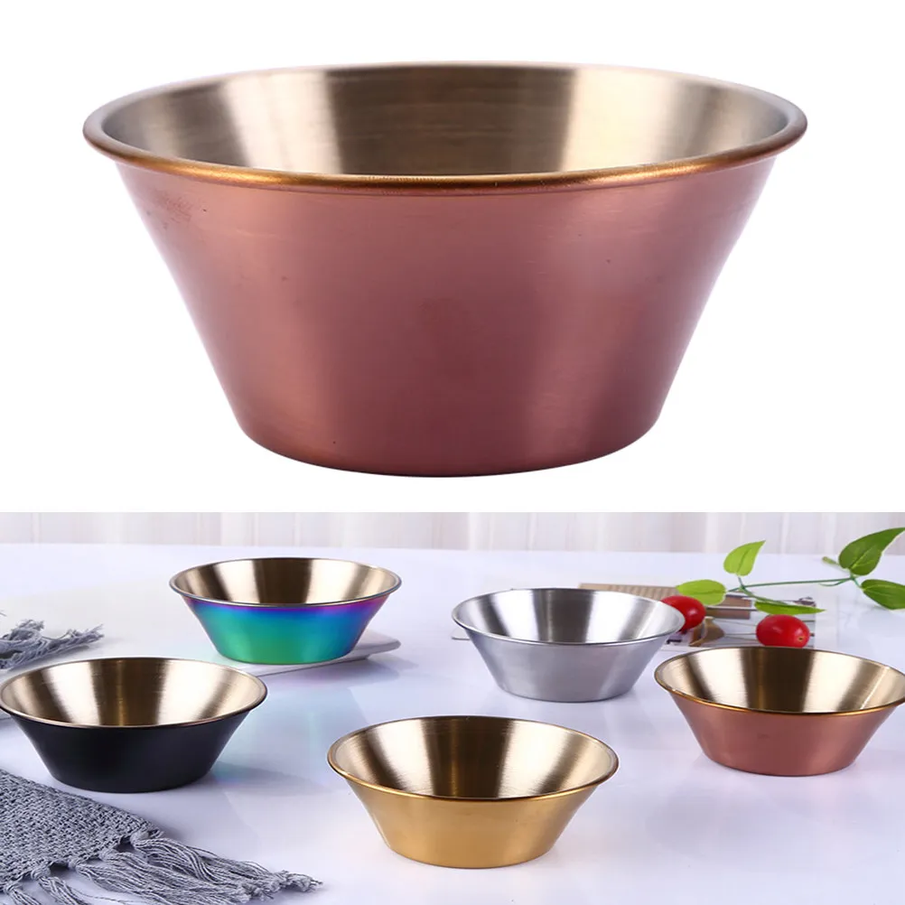 1 unidad de cuenco para salsas de acero inoxidable 304, diseño elegante y limpio, para salsa, mantequilla, chutney, aceite, aderezo agridulce y mostaza, para el hogar