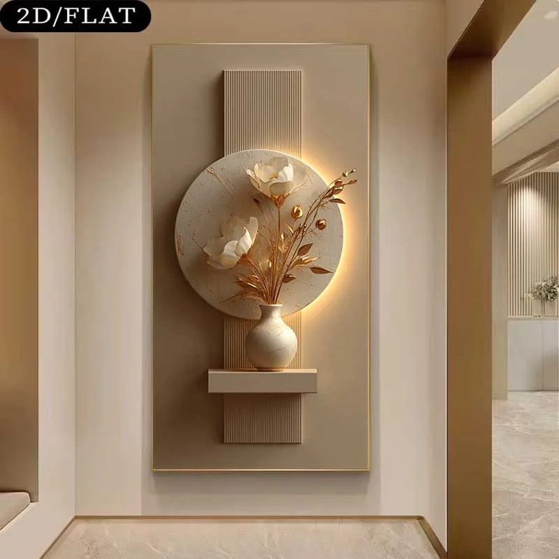 2D Flat, 1pc Large Frameless Modern Home Decoration Canvas Art Prints