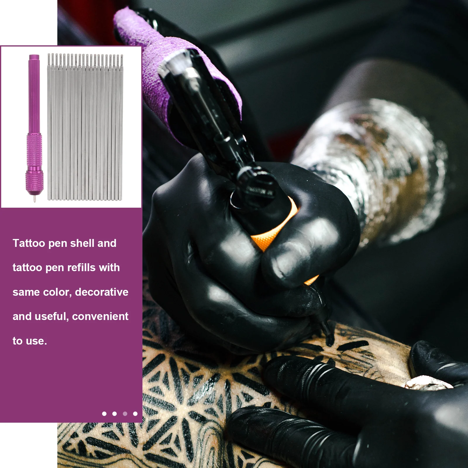 

1Set Tattoo Pen Shell and Refills Durable Replacement Cores Ball Point Marker for Accurate Tattoo Marking Skin Accessories