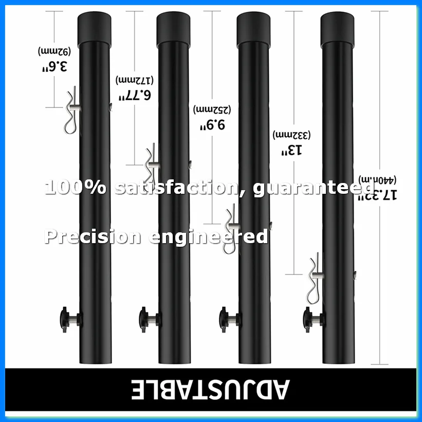 Table Leg Extenders for Folding Tables Straight/Bent Leg, Leg Extensions, Heights Adjustable Risers - 4PCS-A69M