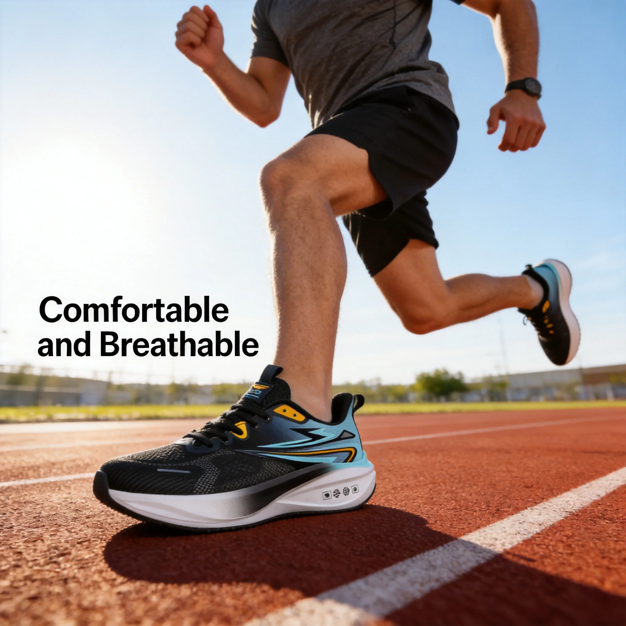 Men's Breathable and Resilient Mesh Running Shoes with Soft Soles, Durable and Shock-Absorbing, Versatile Casual Shoes