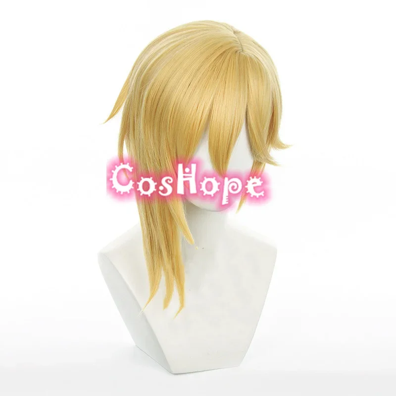 شعر مستعار Nazuna nitو تأثيري ، أشقر ذهبي ، مقاوم للحرارة ، شعر مستعار اصطناعي ، أنيمي ، 40 *
