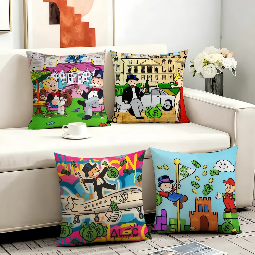 Dollar  Fashion cushion cover Anti-dustmite Sofa Cushion Decorative Office Cover Lounge Area Indoor & Outdoor Use M-MonopolyS