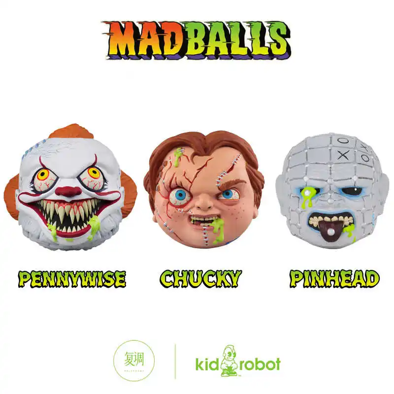W magazynie Kidrobot Madballs Piankowe Horrorballs- Misfits Fiend Zabawka Art Model Kolekcja Prezent Urodzinowy