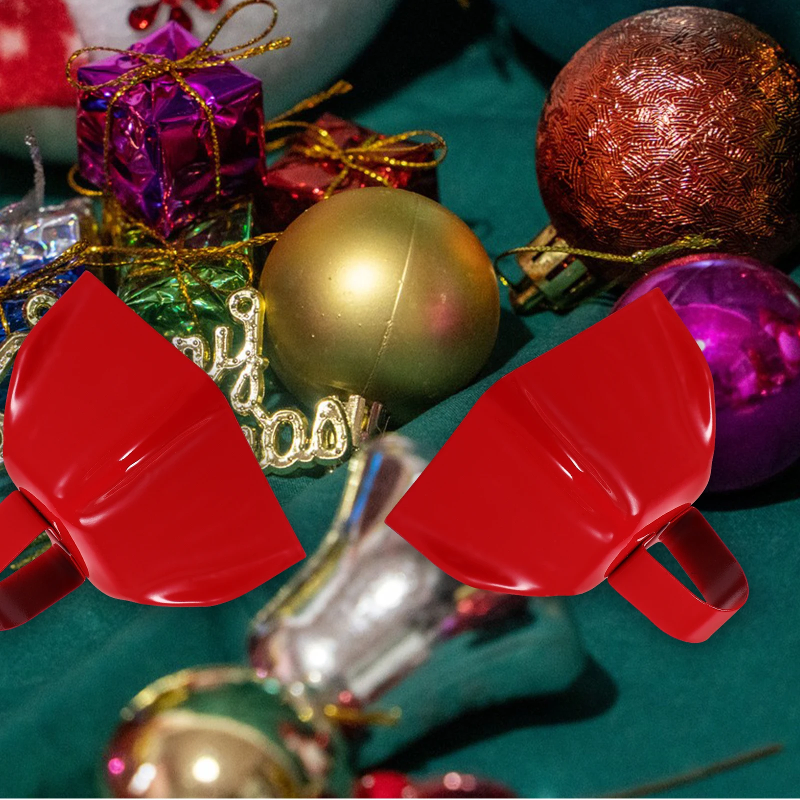 

2Pcs Clear Sound Square Metal Cowbells With Handle For Football Games And Event Noisemakers