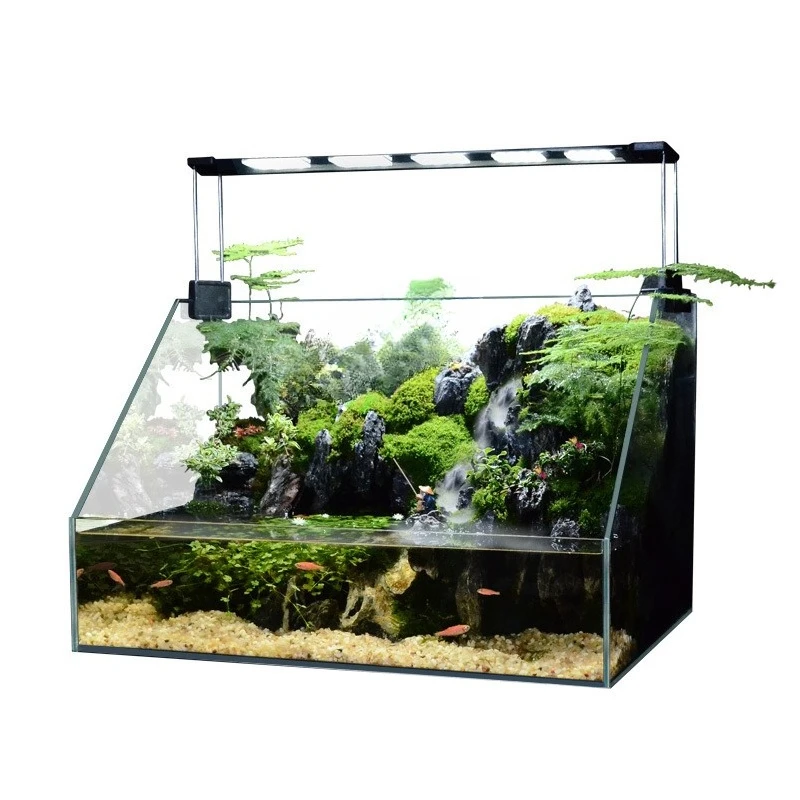 

Amphibious tank landscaping package material ultra-white glass fish tank ecological rainforest tank decorative plant landscape