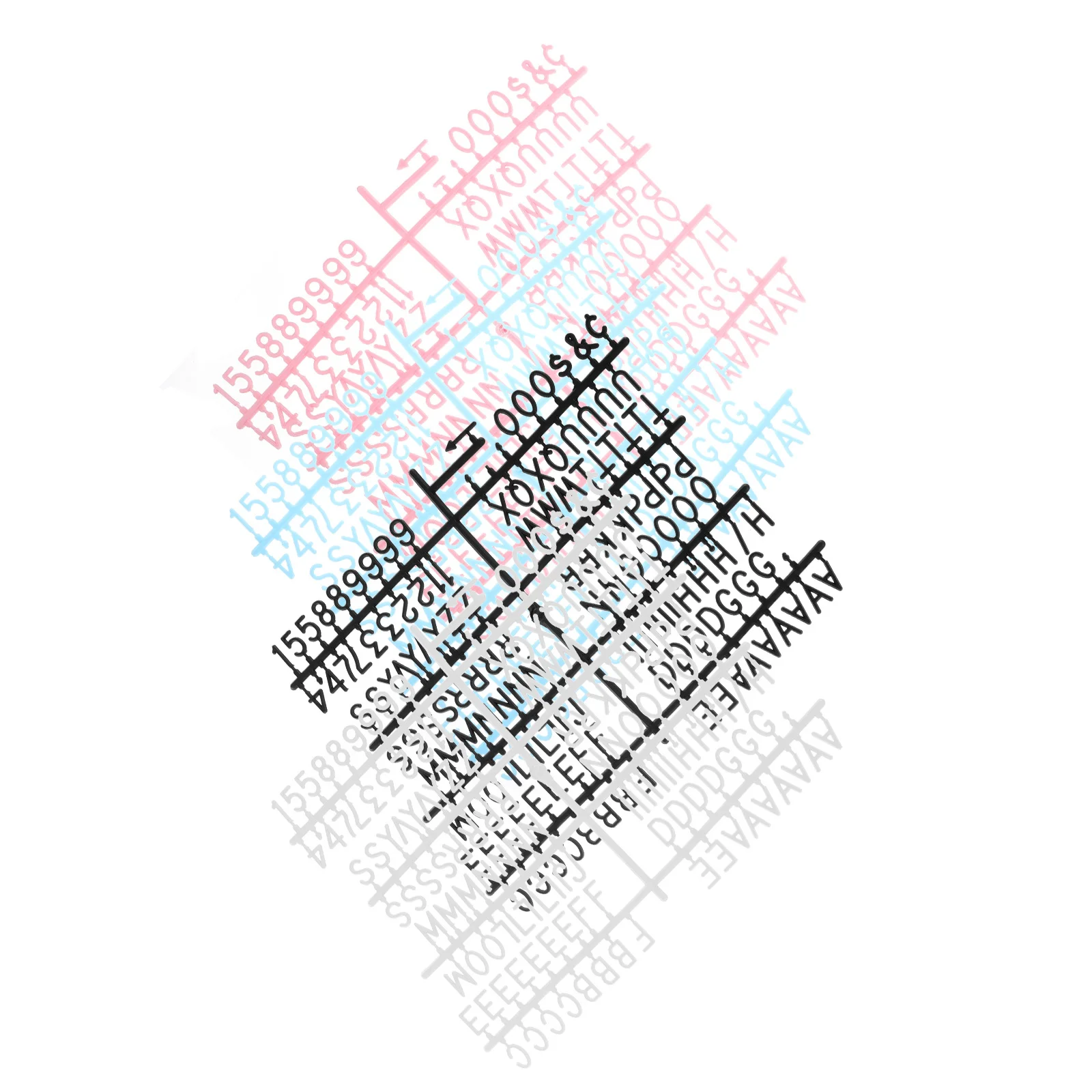 580 قطعة لوحة أحرف لوحة رسائل بلاستيكية للمنزل مخزن بار أبيض وردي سماوي أزرق أسود 4 أوراق الجدار ملصق ديكور عرض علامة