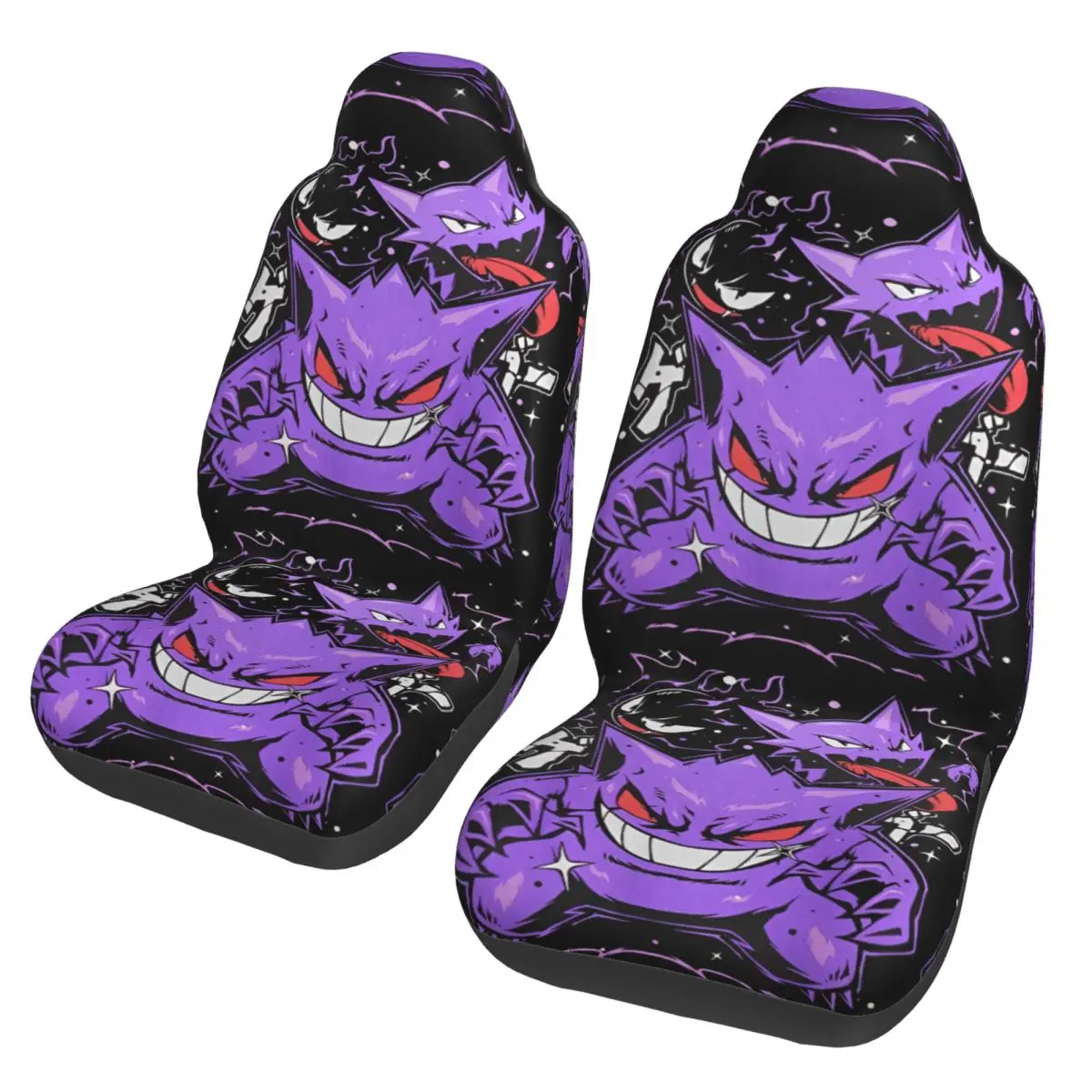 

Ghost Type Element Silhouette Video Game Universal Car Seat Cover Protector Poke-Mon Travel Seat Cushion/Cover Fiber Hunting