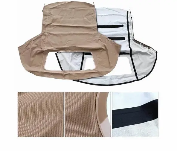 For Chevolet Camaro Pontiac 1994-2002 #CAM040245 New Tan Convertible Soft Top with Transparent Windows