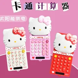 New Hello Kitty Cute Kawaii Push Cover Calculator Fashion Mini Portable Slide Solar Stationery Supplies Gift Prizes Wholesale