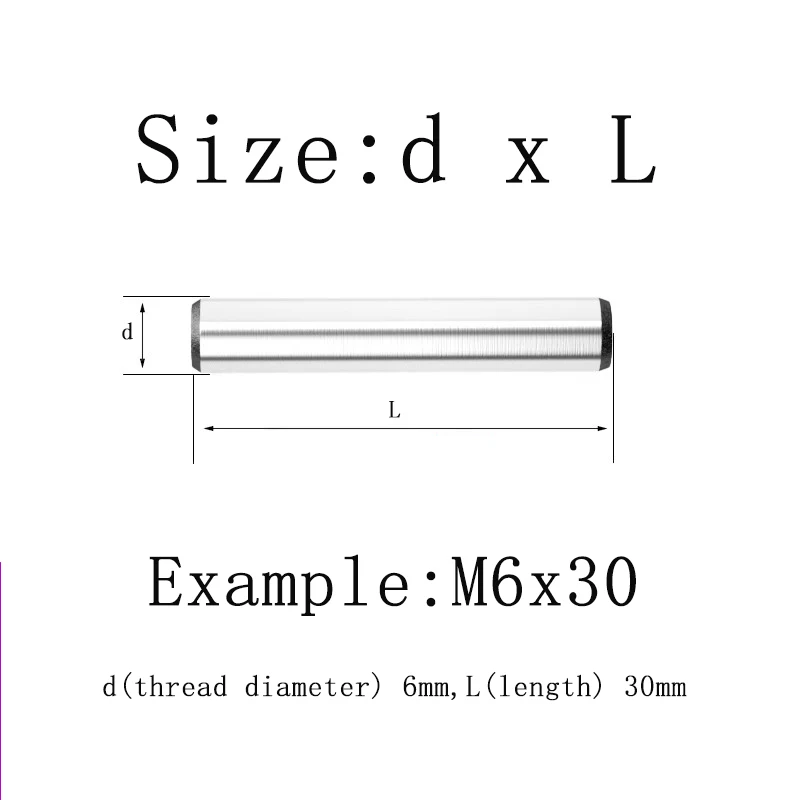 M3 M4 M5 M6 M8 M10 M12 M16 M20High Strength Quench Hardened Steel Solid Cylindrical Dowel Pins Fixed Parallel Pin GB119