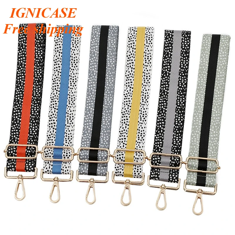 IGNICASE New Leopard Point Bag Wide Shoulder Strap Accessories Single Shoulder Oblique Span Adjustable Leopard Print Long Strap