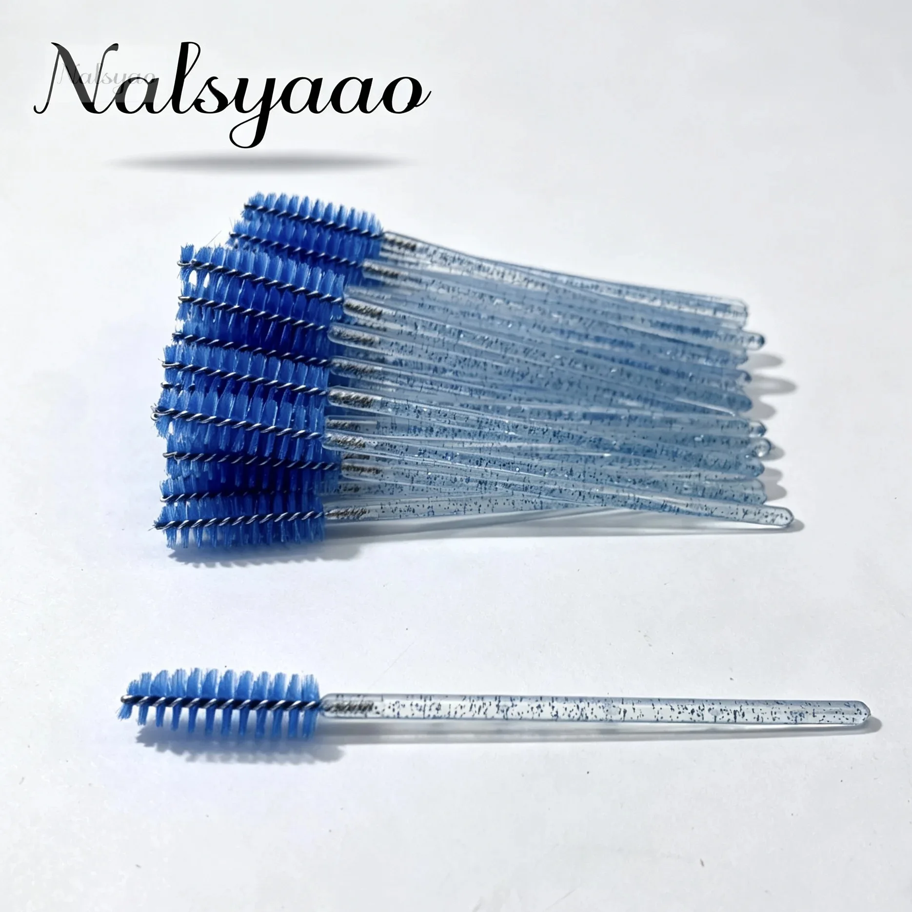 50Pcs Crystal Stick Eyelash Brushes Disposable Mascara Wands Applicator Lash Scrub Eyelashes Extensions Supplies