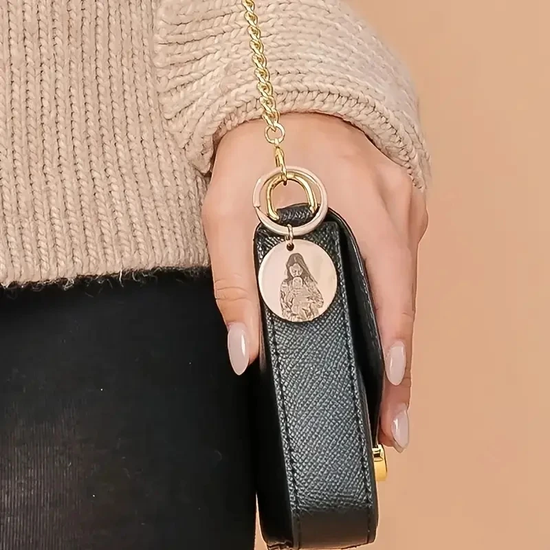 Llavero con retrato grabado personalizado, llavero con foto, regalo para novio, novia, familia y amigos, aniversario, San Valentín