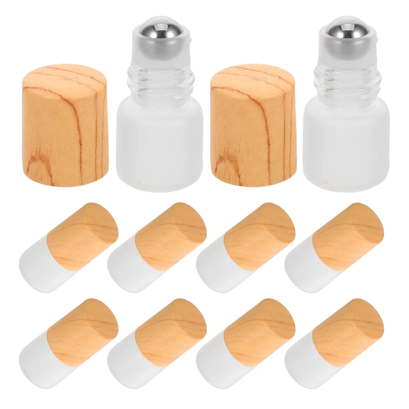 Bouteilles à rouleau de parfum rechargeables, 20 pièces, Mini bouteilles de voyage en verre, conteneurs à rouleau d'huile essentielle, flacons d'échantillon d'aromathérapie