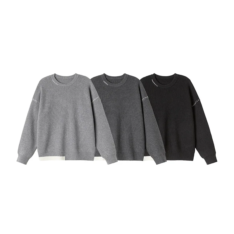 ฤดูใบไม้ผลิฤดูใบไม้ร่วงเสื้อกันหนาวผู้ชายStreetwearแฟชั่นหลวมสบายๆถักเสื้อกันหนาวผู้หญิงOversizeคู่เสื้อกันหนาวคริสต์มาส