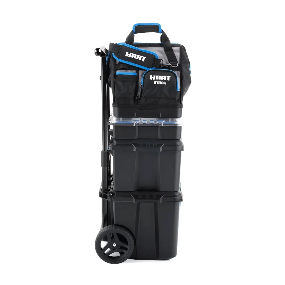 Bolsa de herramientas duradera de fondo duro de 12 pulgadas, resistente al agua, 30 bolsillos, cremalleras dobles, asas acolchadas, almacenamiento multiusos