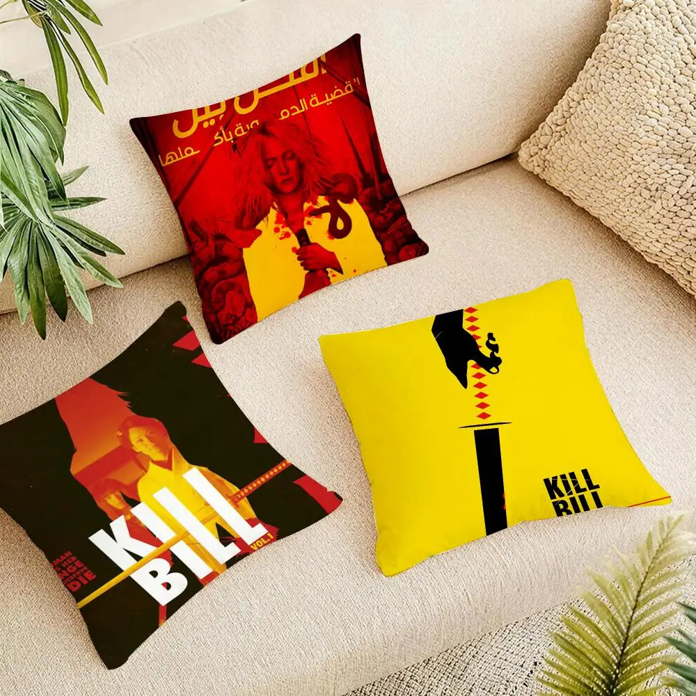 Sharp Movie Kill Bill Cushion Cover Short Plush Pillowcase, Washable Wrinkle Resistant Cover for Bedroom Gift