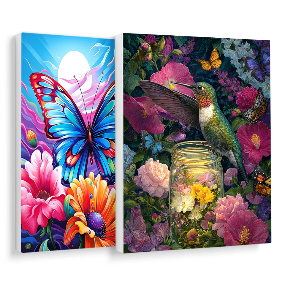

RUOPOTY Paint By Numbers Bird Butterfly Animals Picture Drawing Acrylic Paints Canvas Art Painting Arts And Crafts Home Decor
