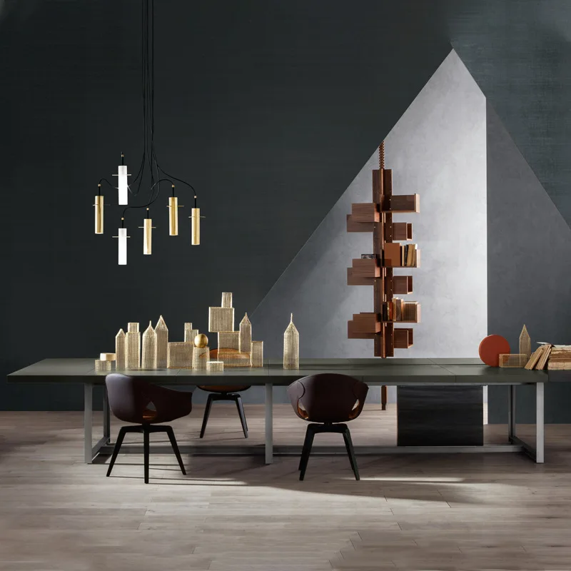 Italian minimalist desk high-end living room modern light luxury boss desk long table computer desk