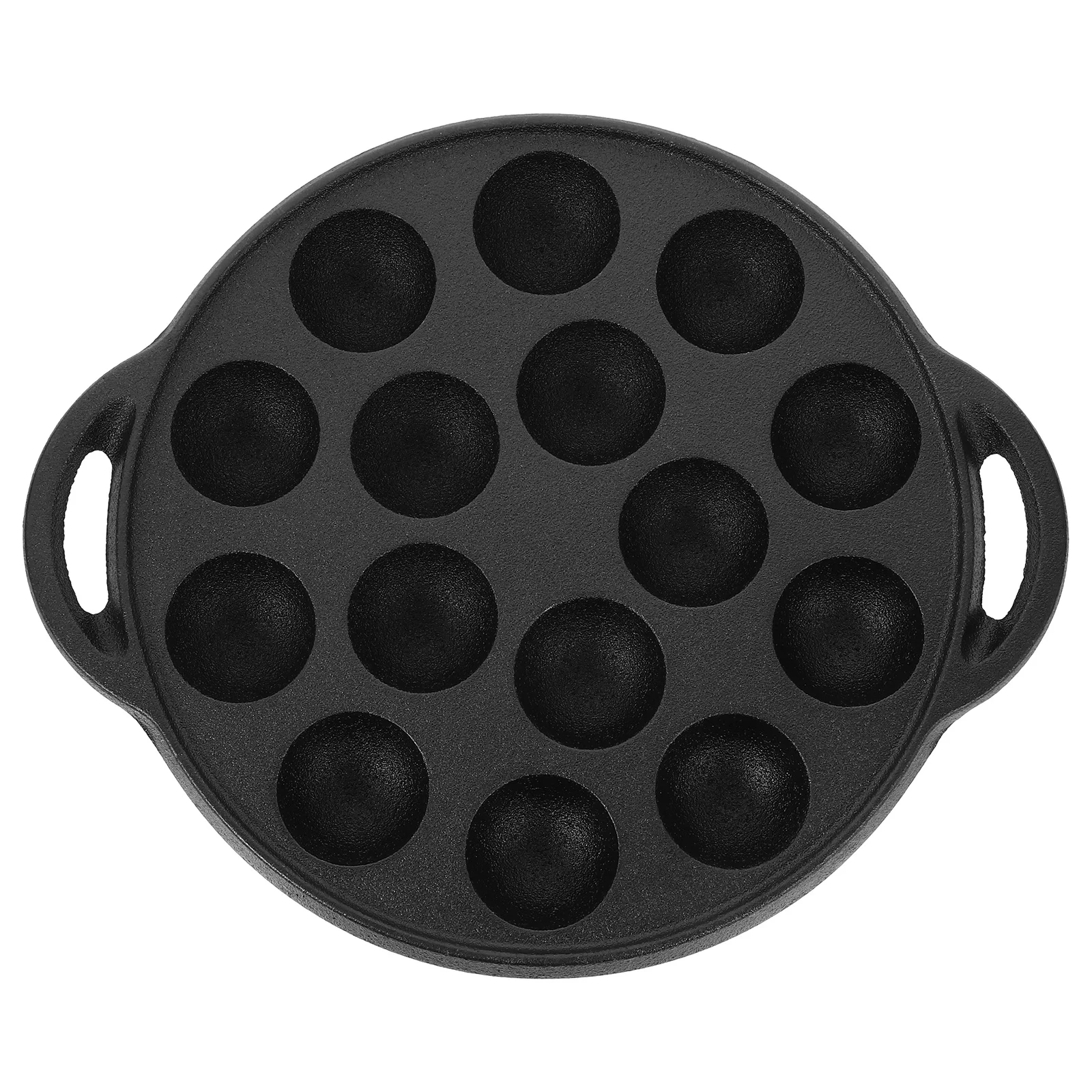 

Iron Frying Pan 15 Holes Black Thickened Cookware High Durability Practical for Home and Commercial Use Iron Frying Pan