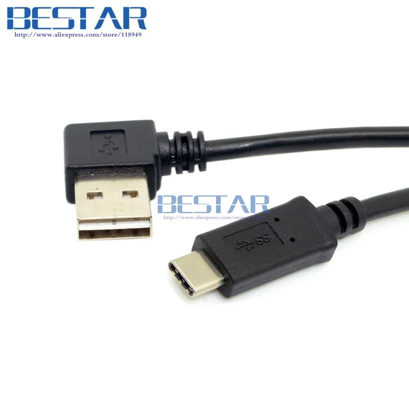 

1M Reversible USB-C USB Type C To USB 2.0 90 Degree Left & Right Angled Data Cable USB 3.1 Type-c For Macbook Tablet