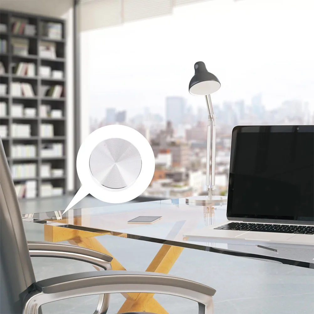 6 قطعة محول قرص سبائك الألومنيوم لأعلى الطاولة الزجاجية قرص دائرة معدنية سميكة مناسبة لطاولة عرض شاي القهوة