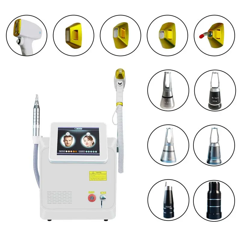 2 IN 1 Diode 3 Wavelength Picosecond Laser Tattoo and Hair Removal Machine Laser Carbon Peeling Machine for Beauty Salon