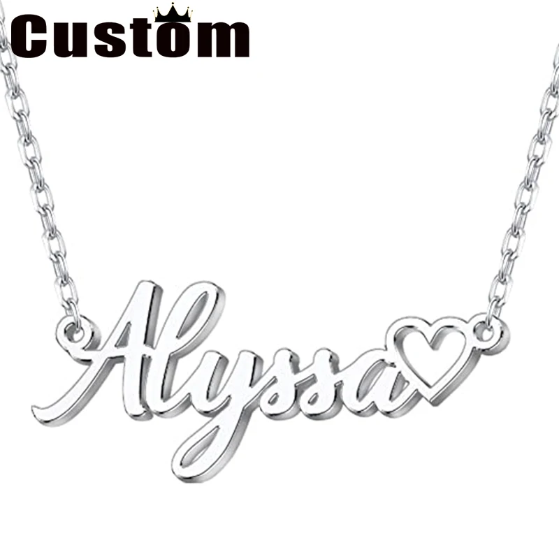 Exclusive Custom Name Necklaces For Women Men Stainless Steel Customized Necklace Pendant Jewelry For Women Personalized Gift