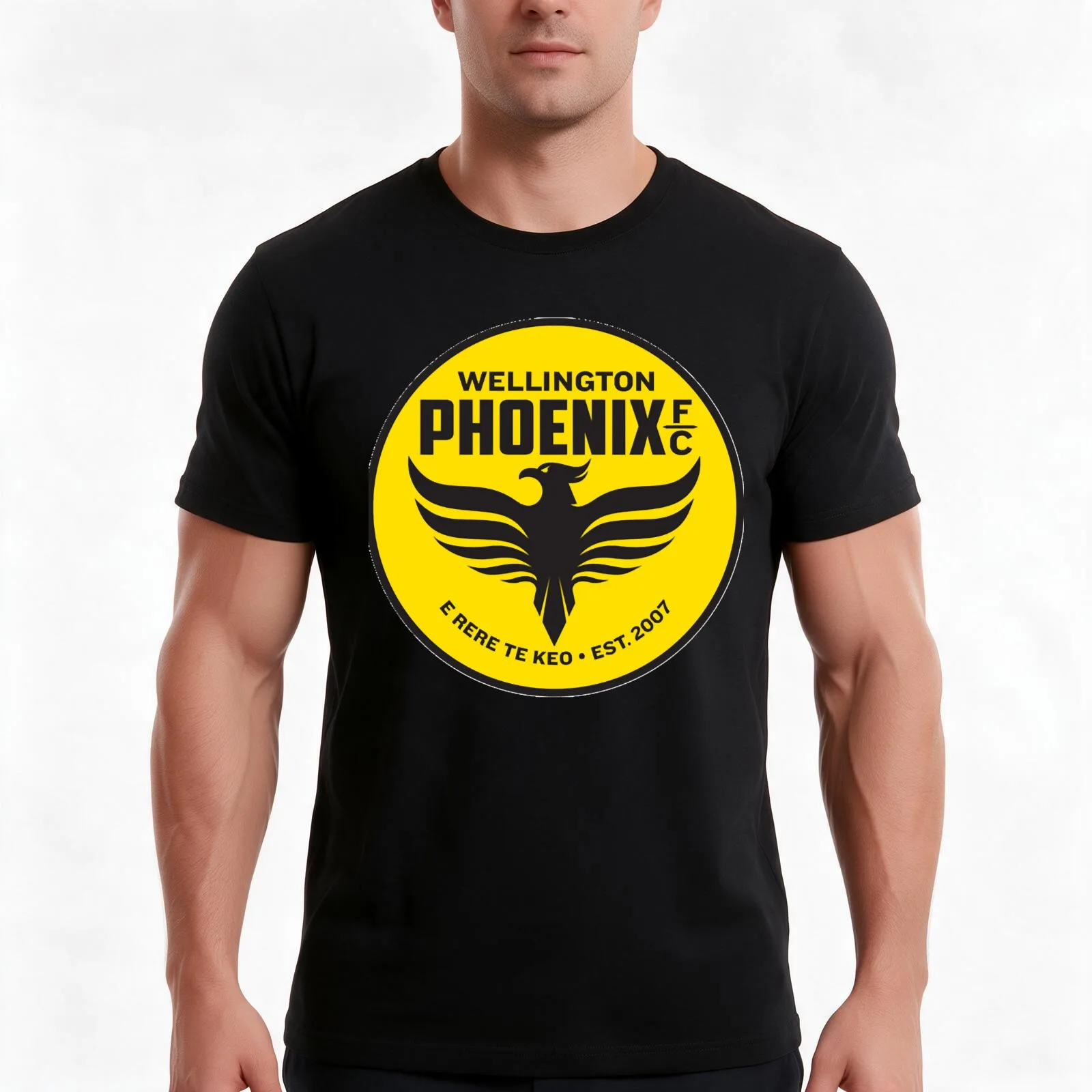FC Wellington Phoenix White And Yellow Design Classic T-Shirt, Summer Casual Cotton Tee, Oversized Streetwear Tops, 100% Cotton