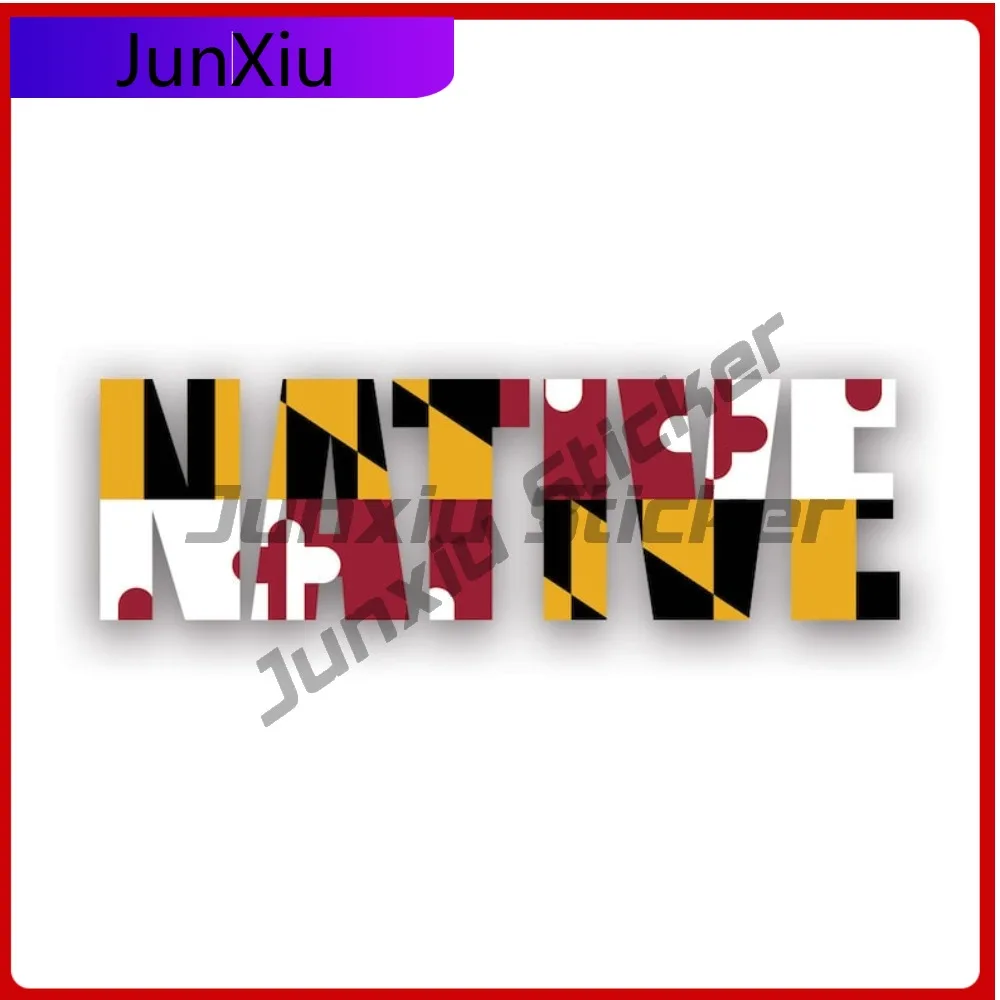 

Maryland Native Sticker Uv Protected Md Pride Raised Born Local Car Sticker Vinyl Decal Waterproof Durable For Car Window Laptop