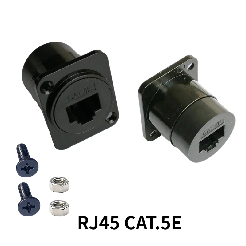 Fixed nut computer equipment network connector RJ45, Cat 5, CAT5E