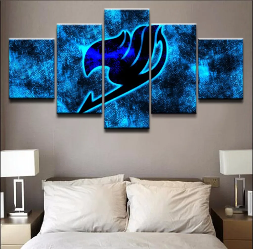 100cm gerahmte Leinwand Poster Haupt dekoration Wohnzimmer 5 Stück Bluebird Logo Poster Wand kunst Dekoration Malerei