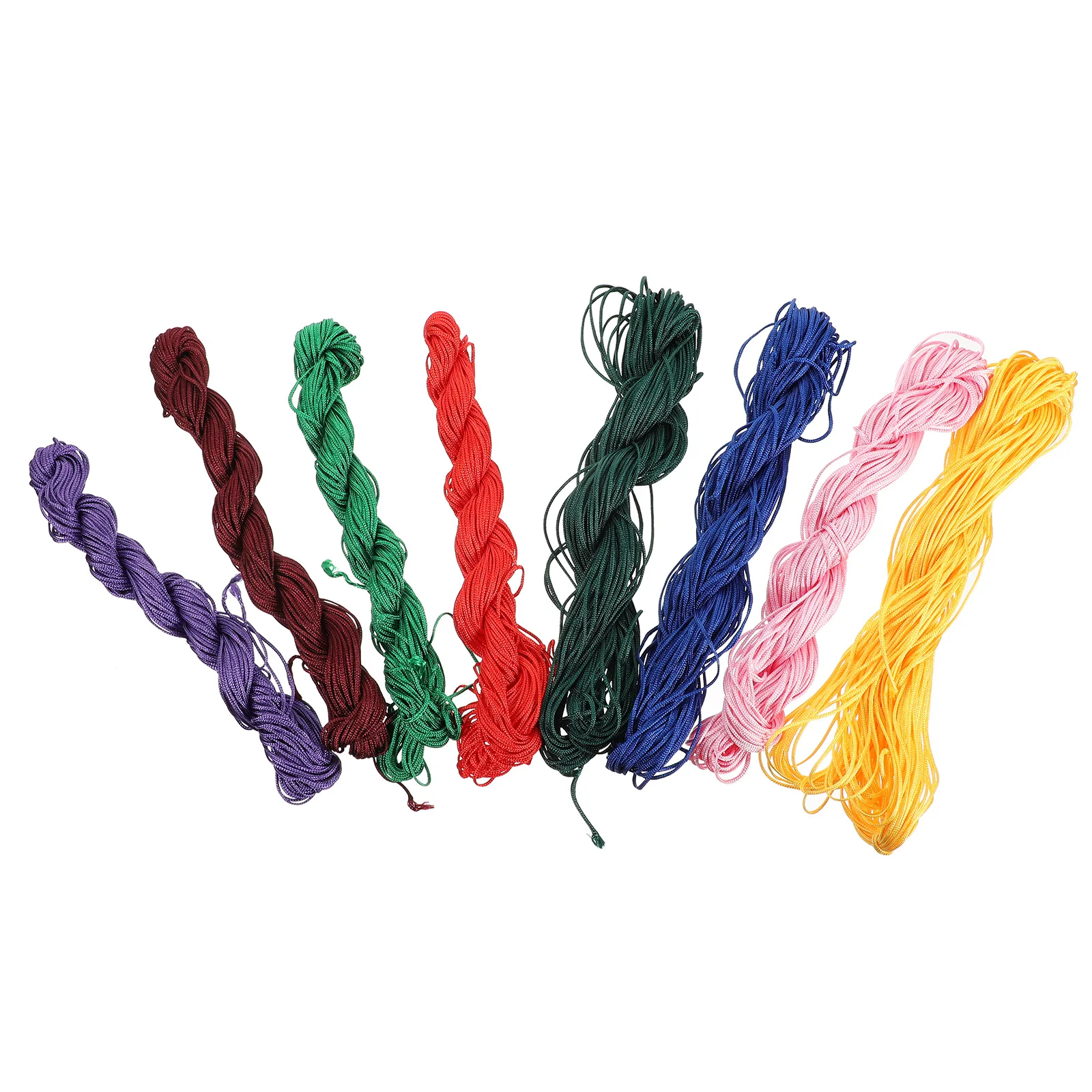 

8Pcs DIY Beads Cords Assorted Colors Strong Polyester for Bracelet Rope Necklace Jewelry Making Craft DIY Beads Cords