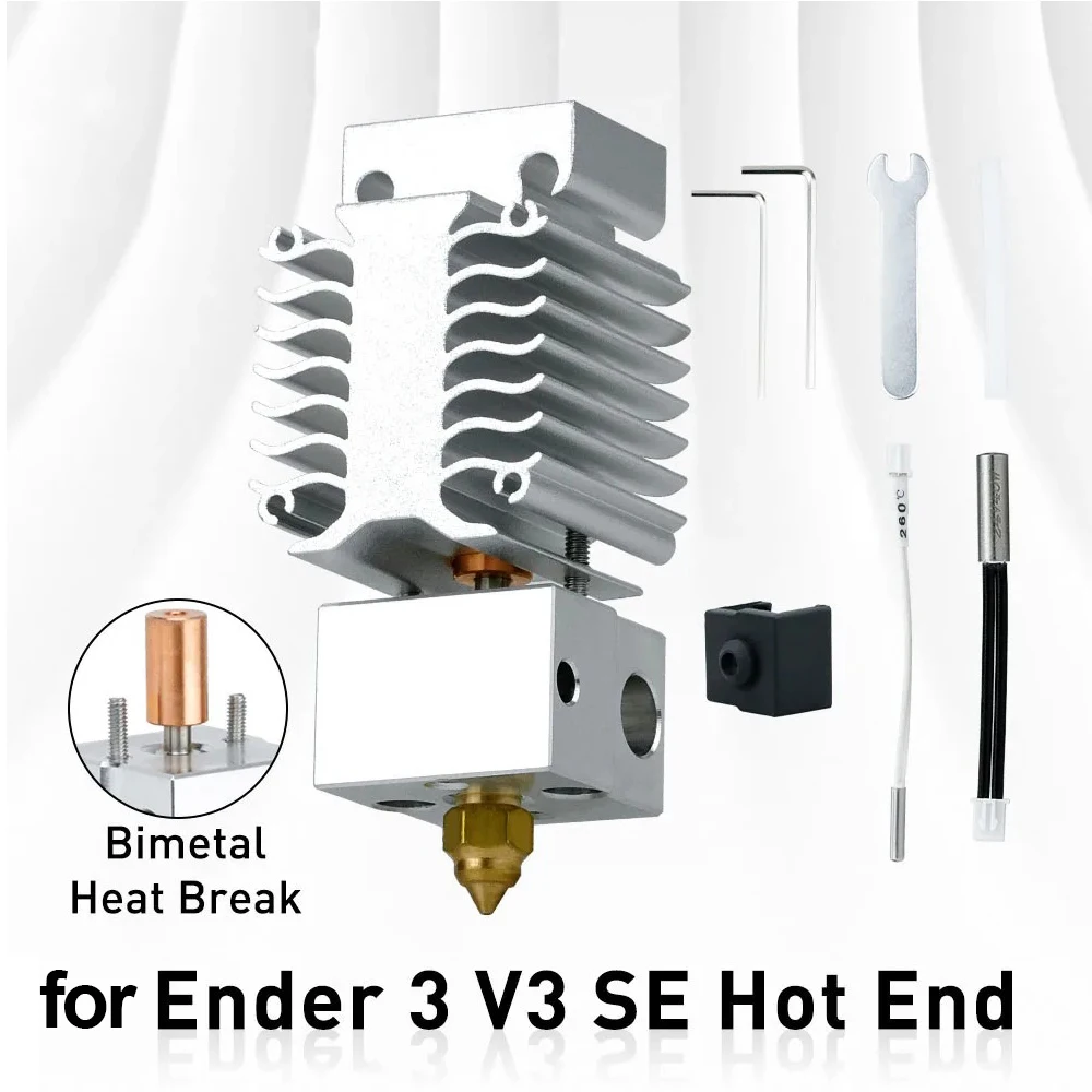 Update Hotend Kit for Ender 3 V3 SE Heating Block Kit Bimetallic Throat High Temperature Print Head for Ender3 3D Printer Parts