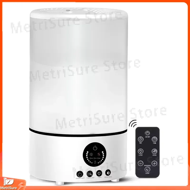 Portable Ultrasonic Humidifier with Aromatherapy Diffuser for Essential Oils Remote Control Digital Display Mini Humidifier