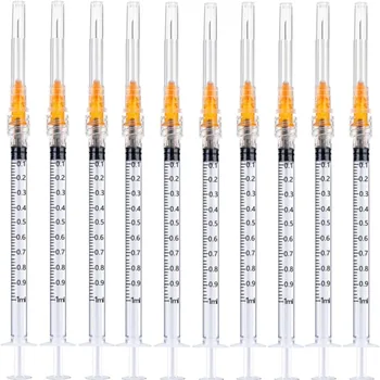 20 חבילות של סירינגות פלסטיק חד פעמיות מחוסמות בנפח 25Ga, למעבדות מדעיות, דבקים תעשייתיים, אריזה יחידה