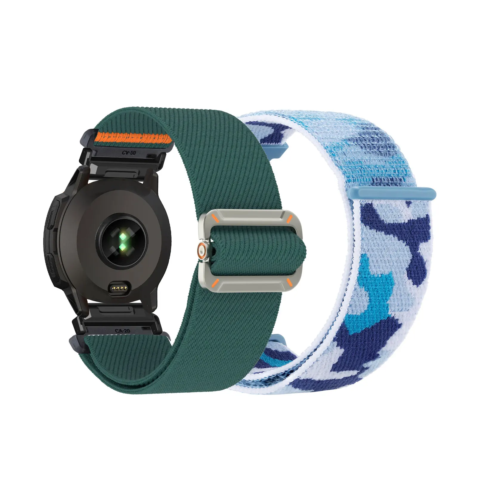 

2pcs Nylon Bands for Garmin Instinct 3 50mm/Instinct 2X Band, Elastic Nylon Sports Strap