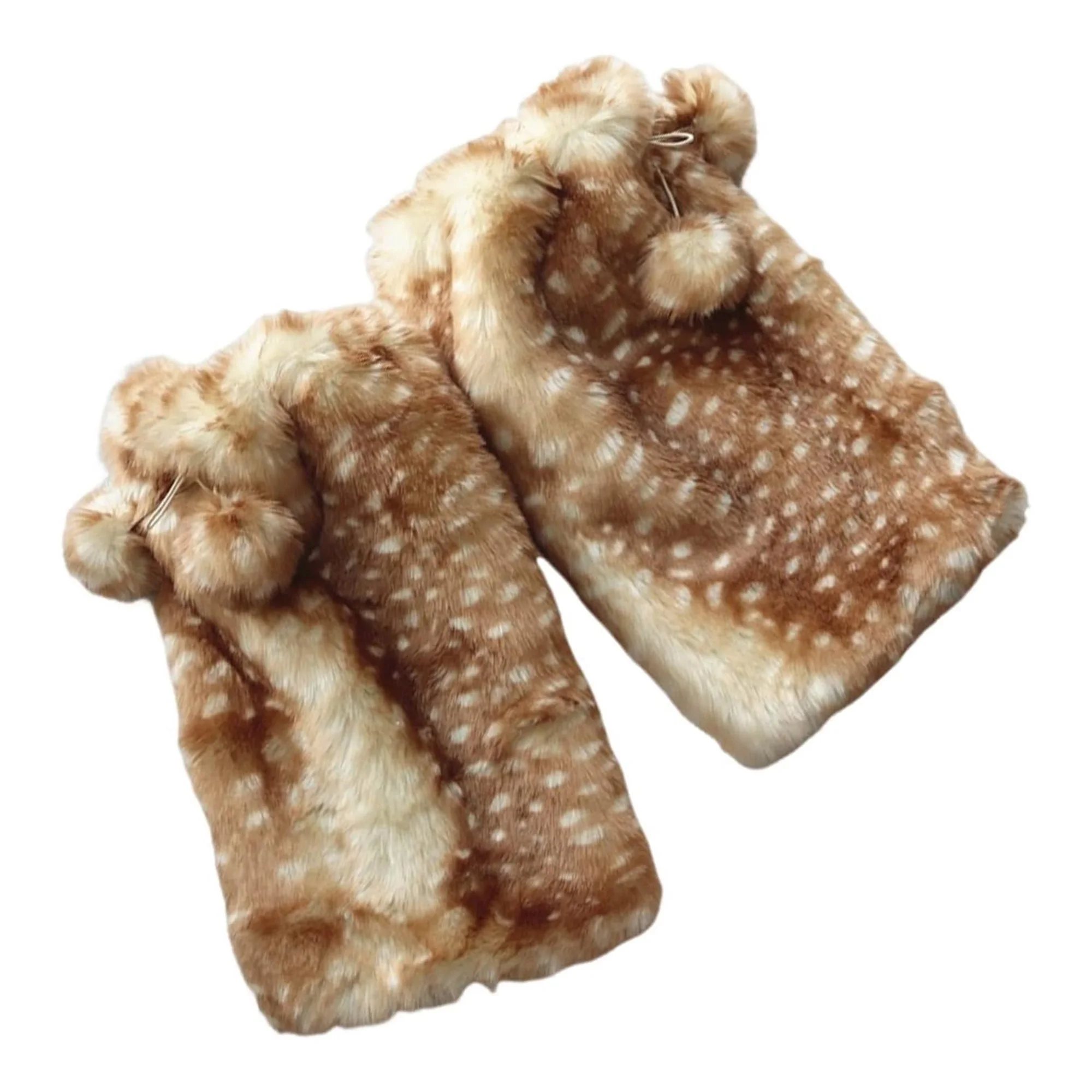 

Женские гетры, мягкие носки-ботинки, гетры из искусственного меха с оленями для вечеринки, карнавала