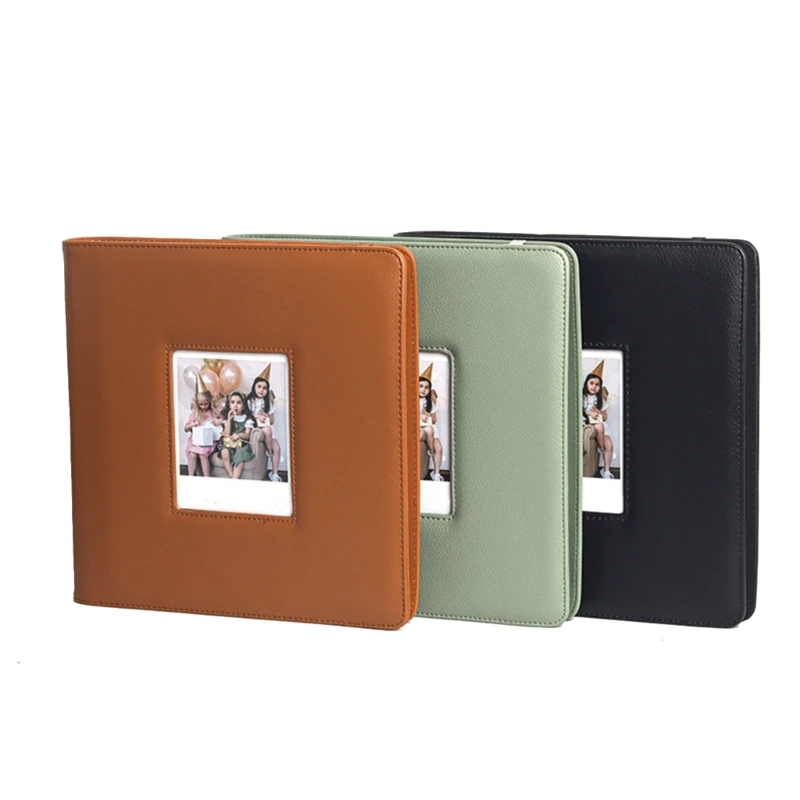 M5TD Gift Ready 288 Photo Scrapbook with PU Leather Cover for Storing Instants Camera