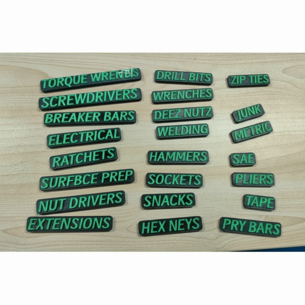 Mini Size Magnetic Organizer Labels Multifunctional Bold Printing Reusable Storage Label Reusable 3D Design 3D Magnetic Labels