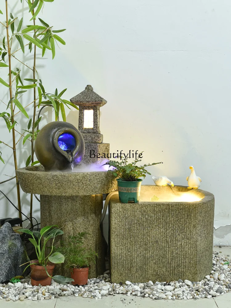 Chinese Style Water Fountain Indoor Landscape Decoration Garden Rockery Fish Pond Decoration