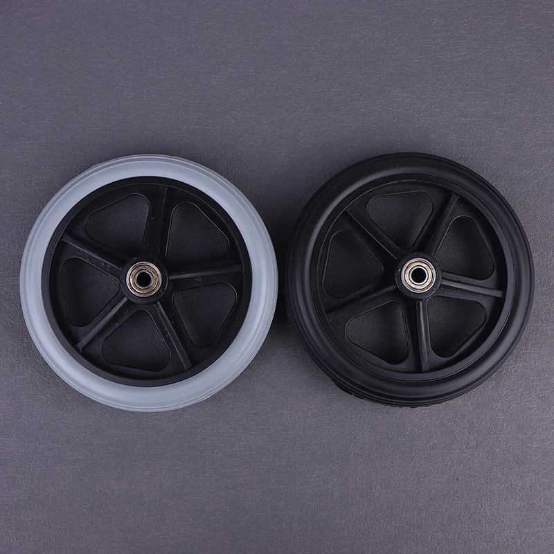 Detachable Rubber Wheels Heavy Duty Wheelchair Front Castor Shopping Cart Wheel Wheelchair Replace 7 Inch