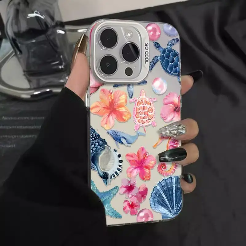 

Marine Organism Phone Case For IPhone 16 16E 15 14 13 12 11 Pro Max Creative Ins Simple Cover Case For Iphone 16 16E 15 14 13 12