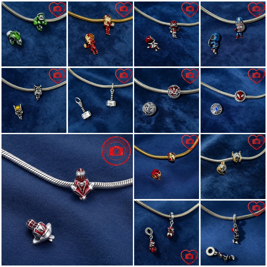 2026 DIY Fashion Jewelry Gifts Red Blue Green Golden Charm Beads Fit Original 925 Sterling Silver Bracelets Necklace Accessories