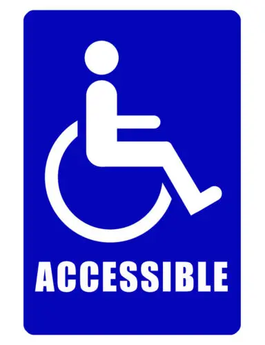 Handicap Accessible Sign..Safety SIGN..Aluminum NO RUST..High Gloss..Access#192